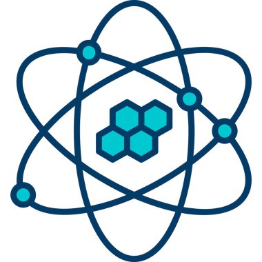 atom. Web simgesi basit illüstrasyon