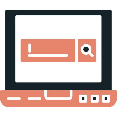 dizüstü bilgisayar, web simgesi, düz dizayn