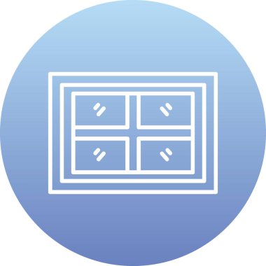 pencere simgesi, vektör illüstrasyonu