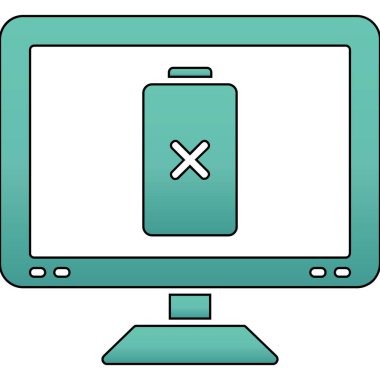 Dizüstü bilgisayar simgesi vektör çizimi