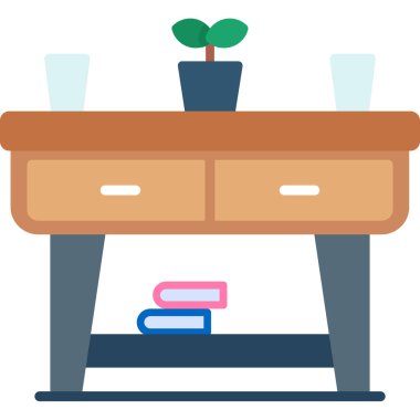 Ofis. Web simgesi basit illüstrasyon