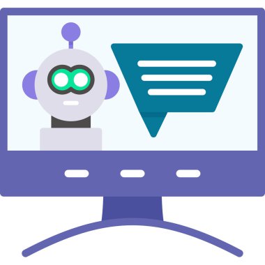 Konuş. Web simgesi basit illüstrasyon