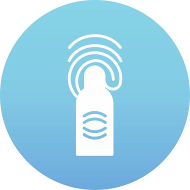 Mavi bir simgenin vektör illüstrasyonu