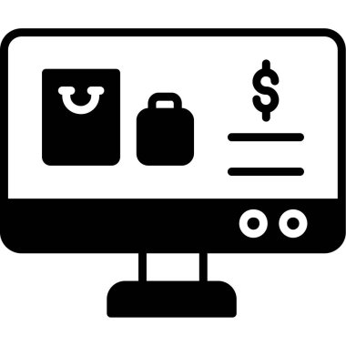 para çevrimiçi alışveriş simgesi ana hatları biçiminde