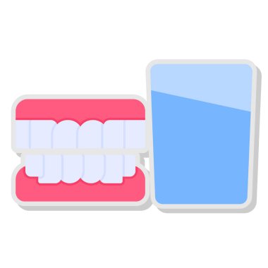 Çizgi film diş simgesinin çıkartması