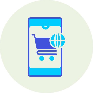 Alışveriş. Web simgesi basit illüstrasyon