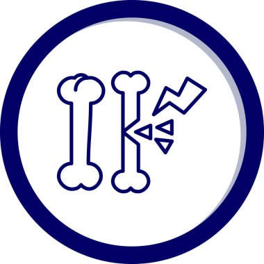 kemik ağı simgesi, vektör illüstrasyonu