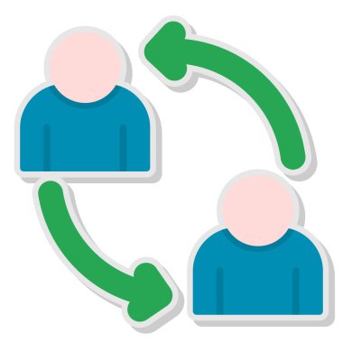 Kadın simgesi olan bir erkeğin vektör çizimi