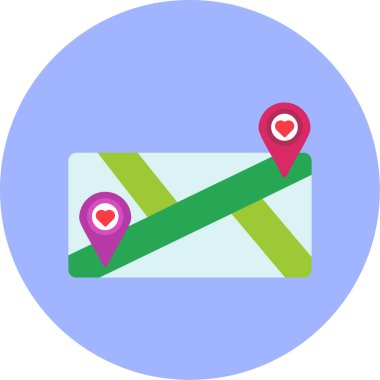 konum simgesi, vektör çizimi