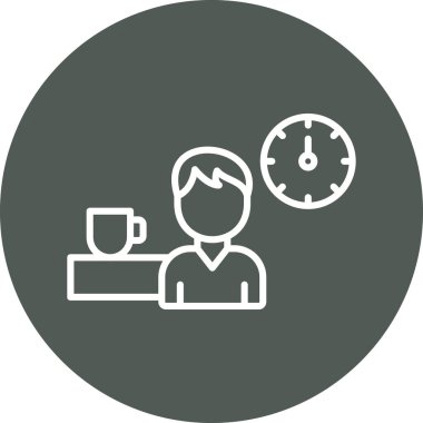 Saatli bir adamın vektör çizimi