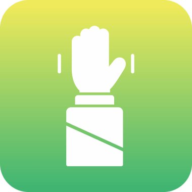 Modern b 'nin vektör çizimi eldivenlerin ikonundan yoksun