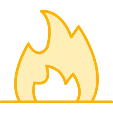 Beyaz arkaplanda izole edilmiş yangın alevi