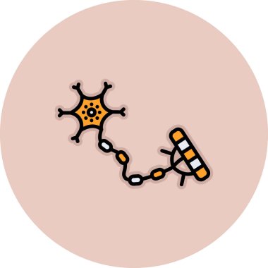 DNA ikonu vektör illüstrasyon tasarımlı beyin