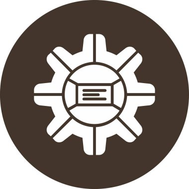 Dişliler. Web simgesi vektör illüstrasyonu