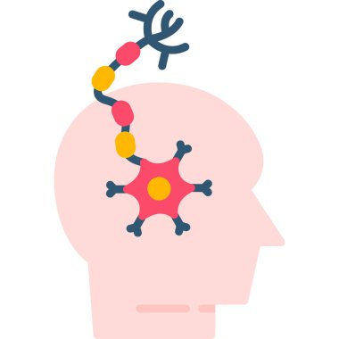vektör insan beyni simgesi çizimi