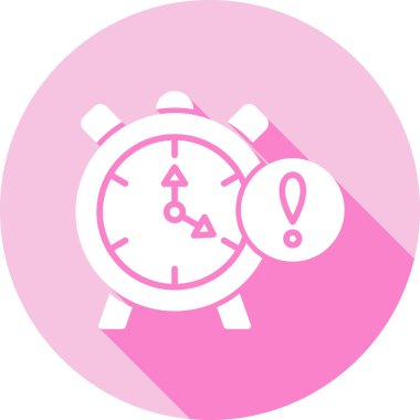 Alarm saati web simgesi, basit vektör illüstrasyonu