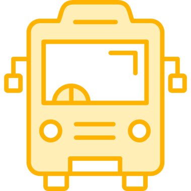 Okul otobüsü. Basit resimleme