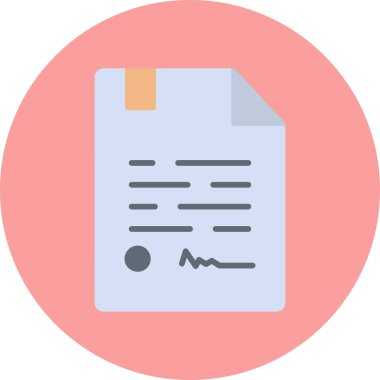 Belge. Web simgesi basit illüstrasyon