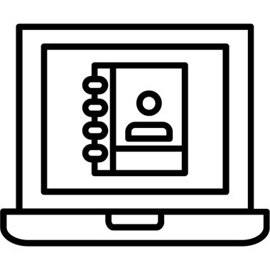 Bilgisayar simgesi. Web için pc vektör simgelerinin özet çizimi