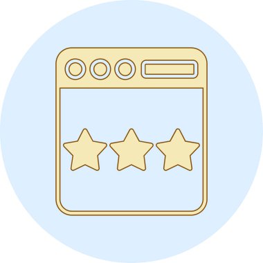 derecelendirme simgesi vektör illüstrasyonu