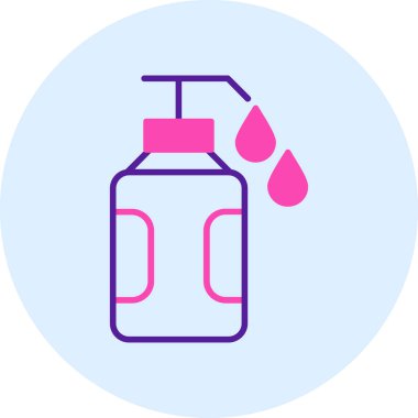 Su şişesi ikonu. Basit resimleme