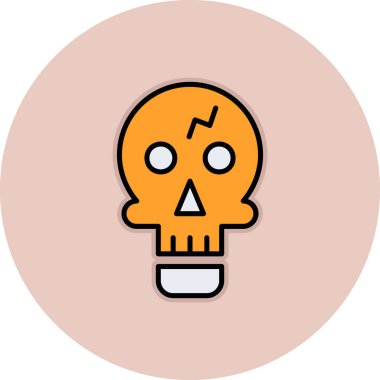 Haçlı bir kafatasının vektör çizimi