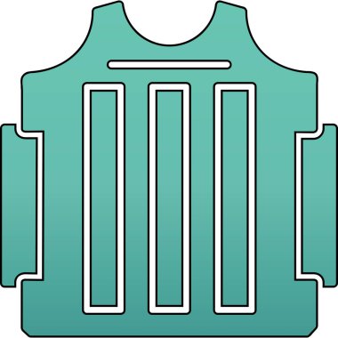 Mavi ve beyaz bir ikonun vektör illüstrasyonu