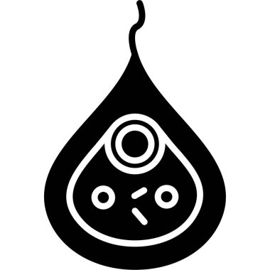 Bırakma simgesi. Beyaz arkaplanda izole edilmiş web tasarımı için damla vektör simgesinin basit çizimi