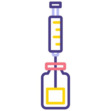 Şırınga. Web simgesi basit illüstrasyon