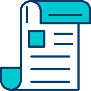 Belge. Web simgesi basit illüstrasyon