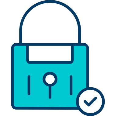 Kilit simgesinin vektör illüstrasyonu