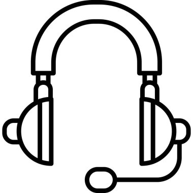 Kulaklık. Web simgesi basit tasarım