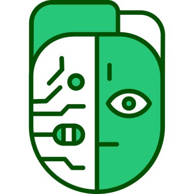 Bir kadın yüzü için bir maskenin vektör çizimi