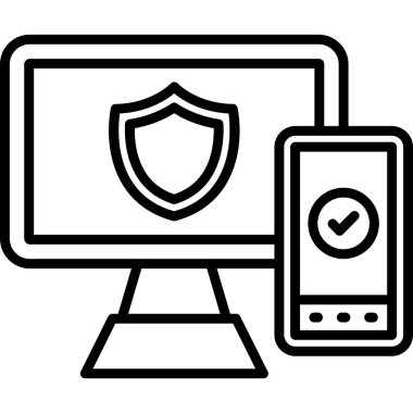 Internet koruma simge vektör çizim