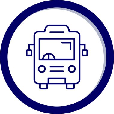 otobüs simge vektör çizim