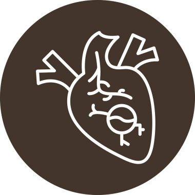 Yaylı bir kadın kalbinin vektör çizimi