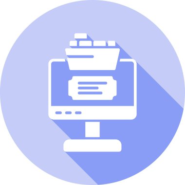 Bilgisayar. Web simgesi basit illüstrasyon