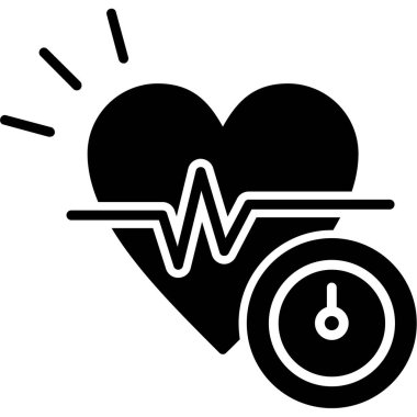Kalp atışı darbe vektör simgesi