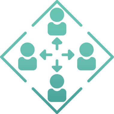 iş ağı vektör simgesi. biçim düz semboldür, cyangles, mavi ve beyaz renkler, beyaz arkaplan.