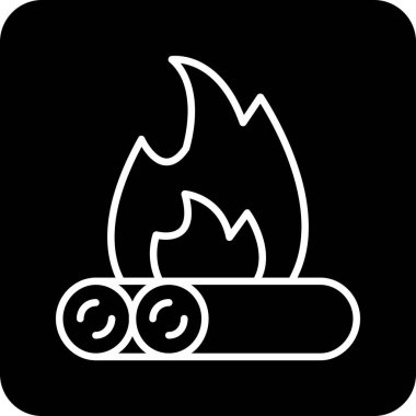 Ateş vektör çizgisi simgesini ateşle