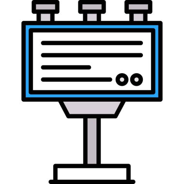 Bilgisayar monitörü. Web simgesi basit illüstrasyon