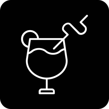 Bir kadeh şarap ikonunun vektör çizimi