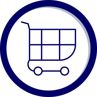 Alışveriş arabası simgesi vektör işareti