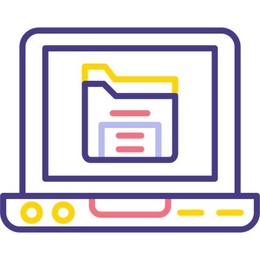 Bilgisayar simgesi vektör illüstrasyon tasarımı içeren dizin