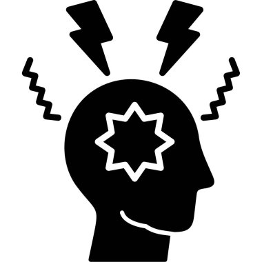 beyin ikonu vektör çizimi tasarımı