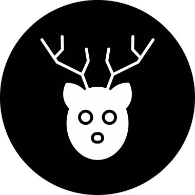 geyik simgesi vektör illüstrasyonu