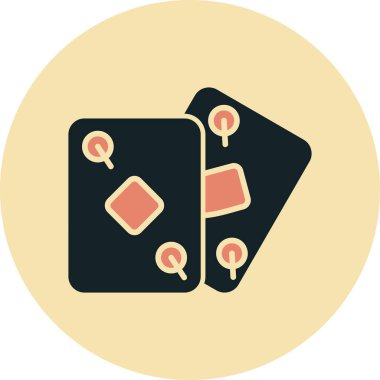 Bir kumarhane simgesinin vektör illüstrasyonu