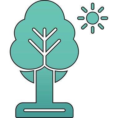 ağaç simgesi vektör illüstrasyonu