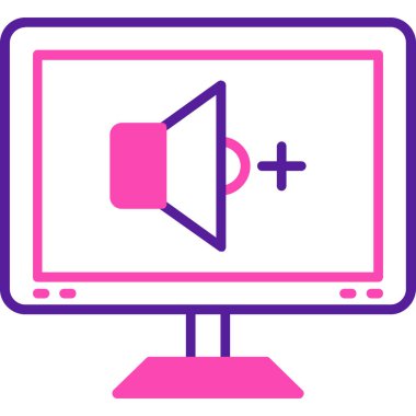 Konuşmacı. Web simgesi basit illüstrasyon