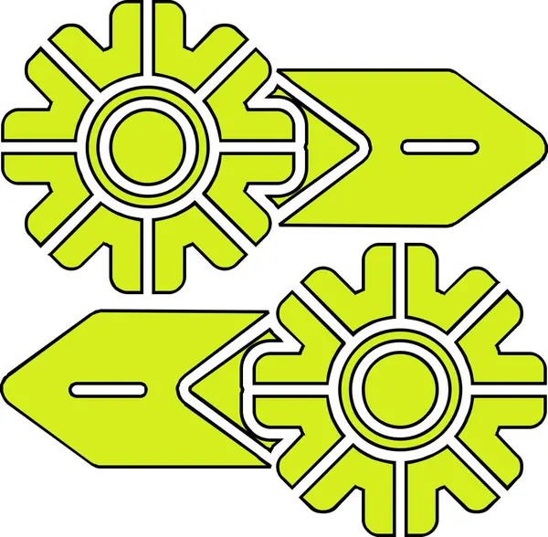 dişli simgesi, vektör çizimi